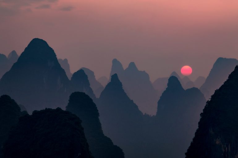 Sunset in China