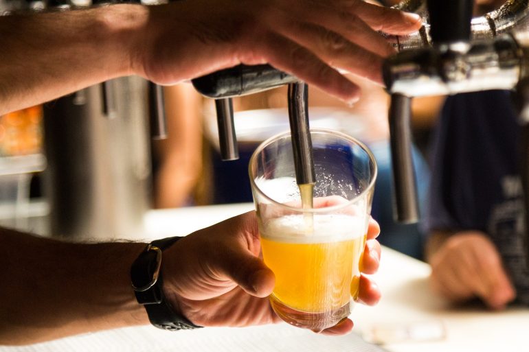 Pouring some beer