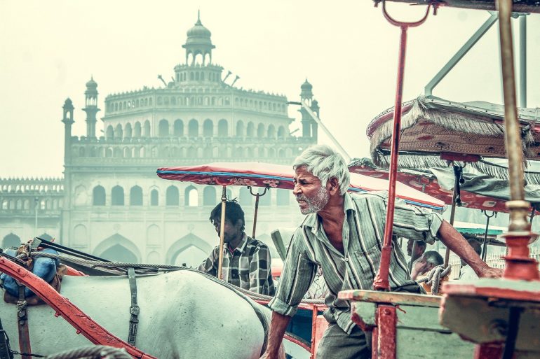 busy street in India