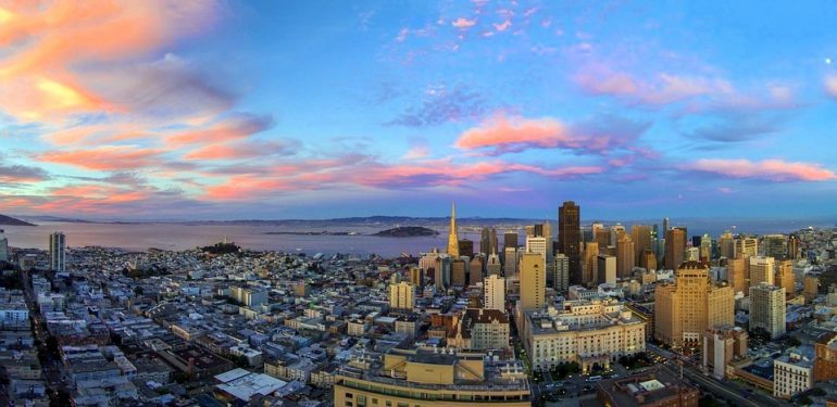 San Frnacisco at sunset