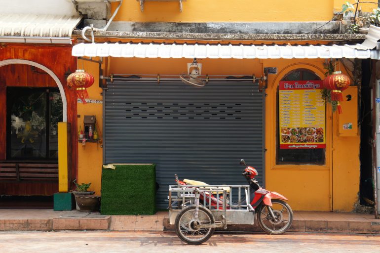 Motorbike parked in Vientiane, Laos